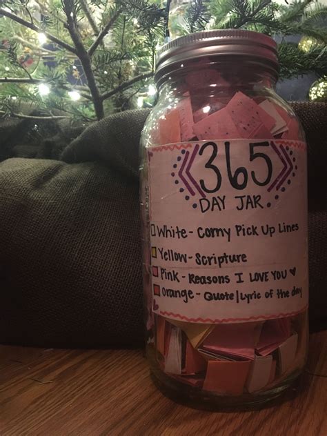 Does it mean anything special hidden between the lines to you? 365 Day Jar for my boyfriend for Christmas | Christmas ...