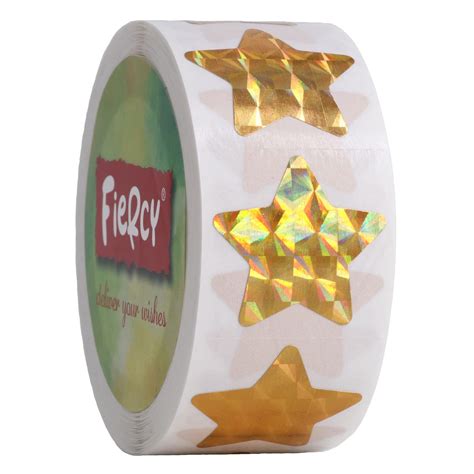 Buy 1 Inch Gold Star Stickers With Glitter Holographic Pattern 500 Pcs