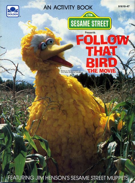 Follow That Bird The Movie Activity Book 1985 Big Bird Photo