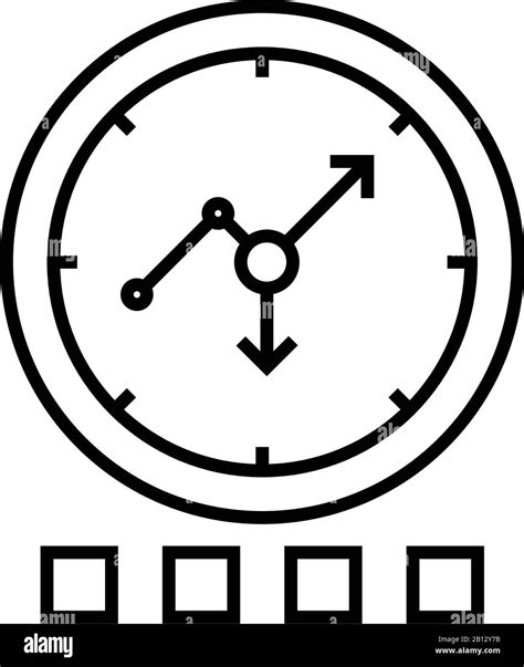 clock timer line icon concept sign outline vector illustration linear symbol stock vector