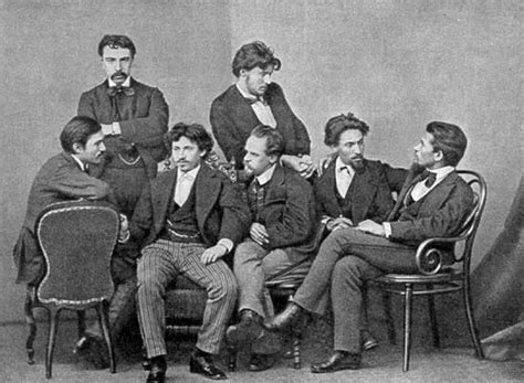 Группа выпускников академии художеств фотография 1871 Слева направо
