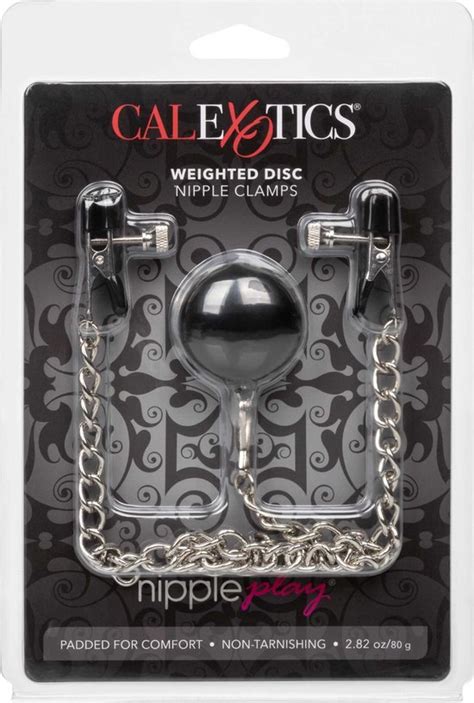 Calexotics Weighted Disc Nipple Clamps Bondage Sm Nipple Clamps Metaal