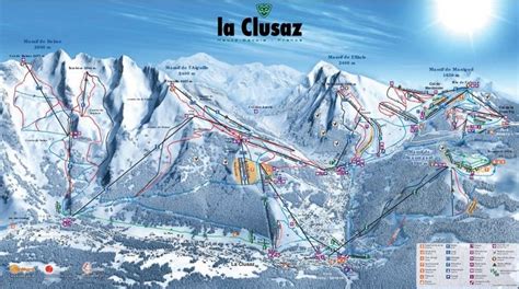 La Clusaz Piste Map Ski Area Lake Annecy Ski Resort