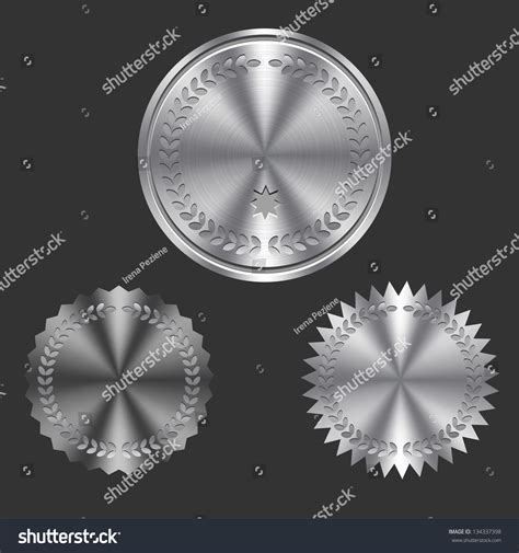 Metal Badges Emblems Stock Vector Illustration 134337398 Shutterstock