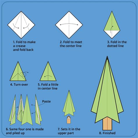 Folded Christmas Tree Printable Templates Printablee