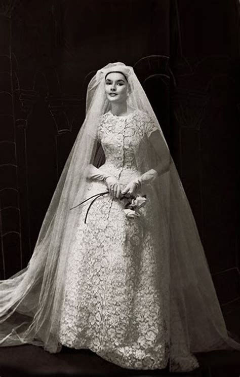 The first of karlie kloss's 2 wedding dresses was custom dior. Vintage Christian Dior all lace wedding dress c. 1956 ...