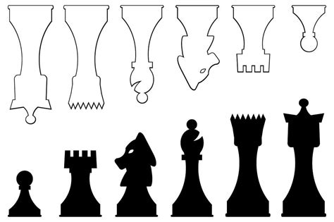 Printable Chess Pieces Templates Free Free Printable