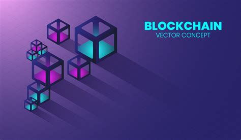Blockchain New Technology In 3d Box And Isometric Concept Digital