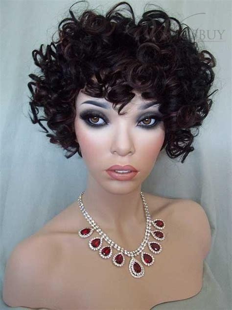 Smooth Tailored Remy Short Curly Top Quality Synthetic Hair Wig About