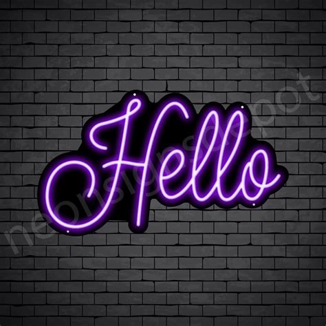 Hello V5 Neon Sign Neon Signs Depot