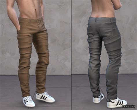 Chino Jeans Darte77 Custom Content For Ts4 Sims 4 Men Clothing