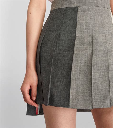 Thom Browne Pleated Mini Skirt Harrods Us