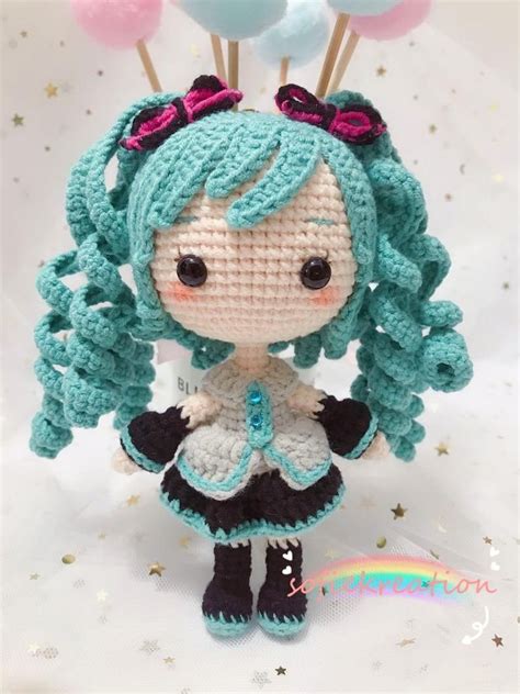 Hatsune Miku Amigurumi Plush Crochet Hatsune Miku Handmade Etsy