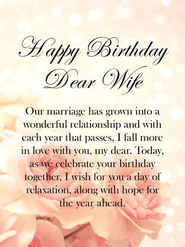 The best wife birthday wishes often come from famous wife birthday quotes. Falling More in Love with You - Happy Birthday Card for ...