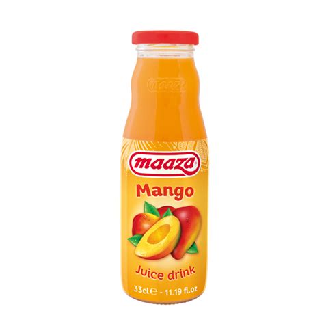 maaza mango drink glass bottle