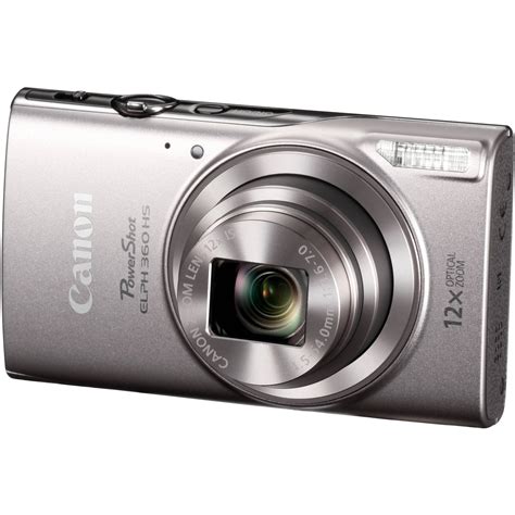 Canon Powershot Elph 360 Hs Digital Camera Silver 1078c001 Bandh
