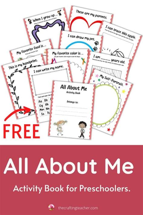 All About Me Activity Book For Preschoolers The Crafting Teacher