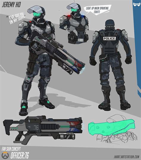 artstation overwatch fan skin concept officer 76 soldier 76 jeremy ho overwatch video game