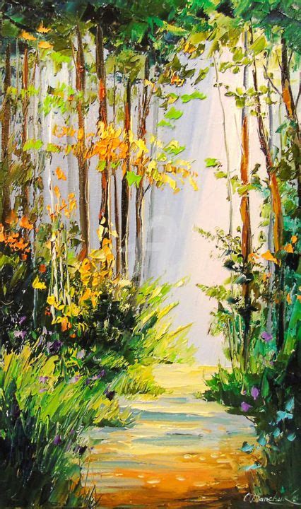 Green Forest Landscape Oil Painting Ubicaciondepersonascdmxgobmx