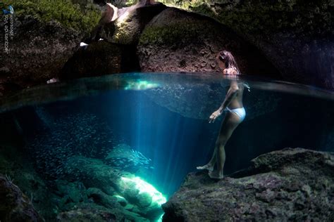 500px The Story Behind This Dreamy Underwater Cave Split