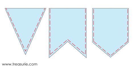 How To Make Bunting 3 Bunting Template Shapes Treasurie