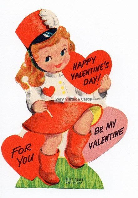 Vintage 1950s Valentines Day Card Printable By Veryvintagecards £099