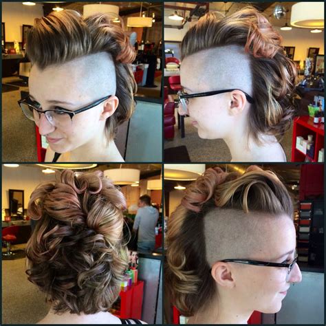 Short Edgy Female Mohawk Haircut And Style By Leah Female Mohawk Short Hair Styles Mohawk