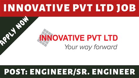 Engineer Sr Engineer Required In Innovative Pvt Ltd 2019