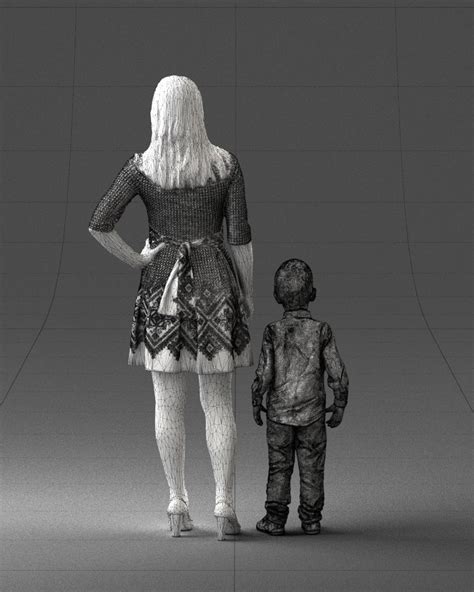 mother and son 0045 3d print ready 3d model 3d printable cgtrader