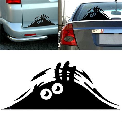 Peeking Monster Scary Eyes Decal Sticker Funny Vinyl Car Window Bumper