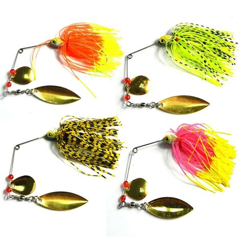 4pcs Spinner Fishing Lure Bait 148g Colorful Bass Minnow Cod Fishing