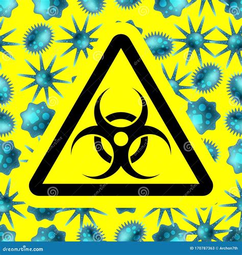 Bio Hazard Caution Biological Danger Toxic Symbol Virus Risk