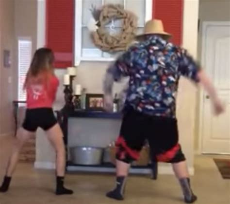 dad joins in daughter s dance and steals the show dad dancing dads wobble dance