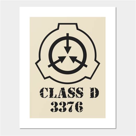 Scp Class D Logo Horror Gamer Numbers Scp Posters And Free Nude Porn
