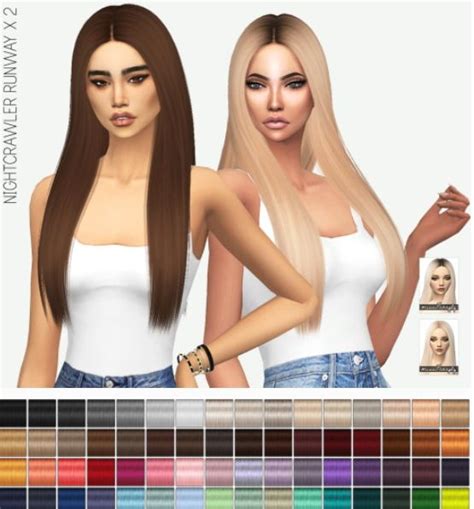 Miss Paraply Nightcrawler Runway Solids And Dark Roots • Sims 4