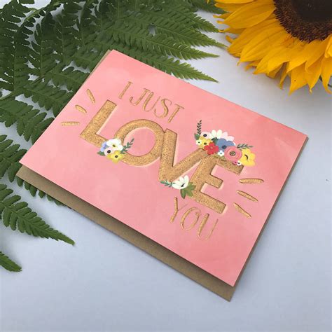 Get it as soon as mon, aug 2. i just love you greeting card by the little posy print company | notonthehighstreet.com