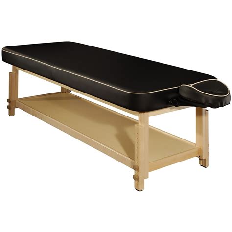 Master Massage Harvey Comfort Stationary Massage Table Package Spa Salon Beauty Bed Black