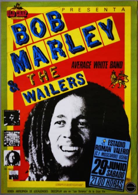 Bob Marley And The Wailers Usera Madrid 29 De Junio 1980 Pop Posters Band Posters Concert