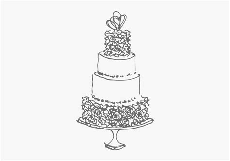 Wedding Cake Line Drawing Hd Png Download Transparent Png Image