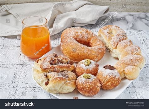 Very Soft Brioches Different Shapes Sizes Stock Photo