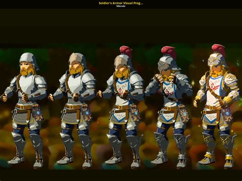 Soldiers Armor Visual Progression In The Legend Of Zelda Breath Of