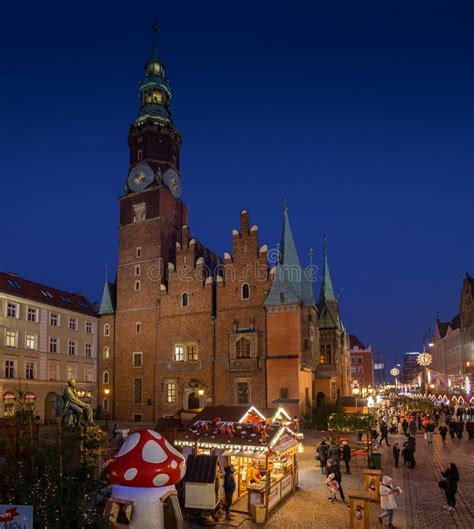 Panoramic View Of The Christmas Celebration At Annual Christmas Market