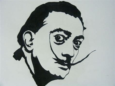 Salvador Dali Salvador Dali Paintings Black White Art Curly Hair