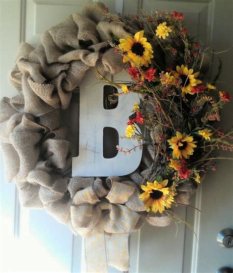 Fall Burlap Wreath Wreath Crafts Wreath Decor Home Crafts Arts And