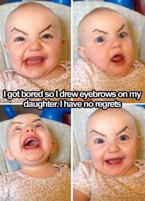 Evil Baby In 2021 Funny Baby Memes Really Funny Memes Funny Babies