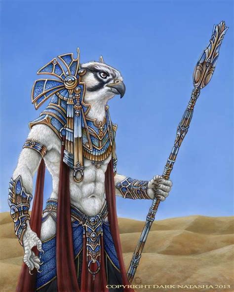 Horus By Darknatasha Egyptian God Stargate Bird Humanoid Fighter Wizard Staff Armor Clothes