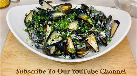 Grilled Mussels With Creamy White Wine Garlic Sauce Recipe How To Smoke Mussels Youtube