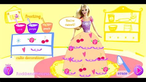 Barbie Cake Dress Up Game Cooking Games Youtube