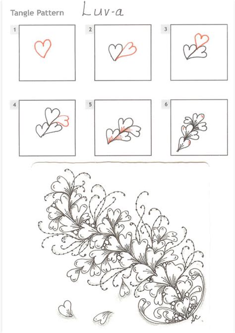 Descarga gratis mandalas para imprimir en pdf: How to draw LUV-A « TanglePatterns.com - zentangle ...