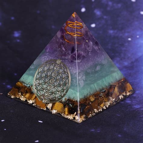 Orgonite Pyramid Chakra Energy Meditation Stone Sacred Geometry Sri Dan S Collectibles And More